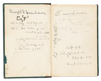 EISENHOWER, DWIGHT D. Phillips and Fisher. Elements of Geometry. Signed, twice ("Dwight D. Eisenhower" and "Eisenhower"), on front endp